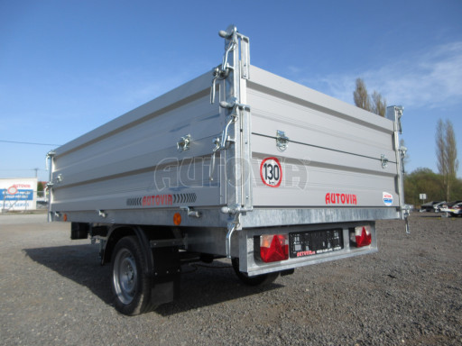 Sklápěcí přívěs VER SK 1,5T 2,65x1,55/0,60 nástavba, ruč č.28