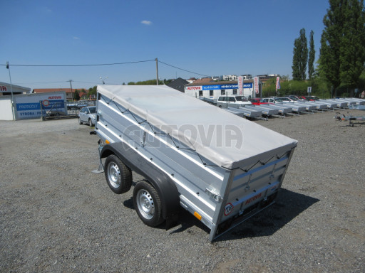 Nebrzděný přívěs AVM N2 2,52x1,30/0,70 nástavba+plachta, hever č.13