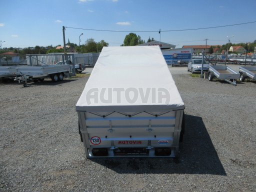 Nebrzděný přívěs AVM N2 2,52x1,30/0,70 nástavba+plachta, hever č.14