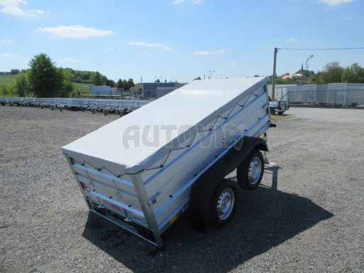 Nebrzděný přívěs AVM N2 2,52x1,30/0,70 nástavba+plachta, hever č.15