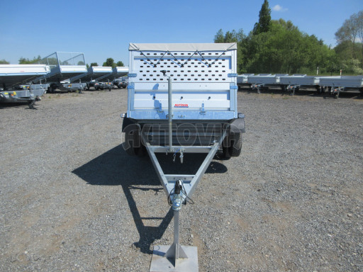 Nebrzděný přívěs AVM N2 2,52x1,30/0,85 děrovaná nástavba+plachta, hever č.10