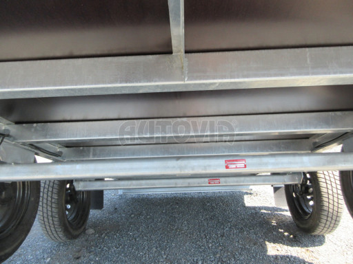 Nebrzděný přívěs AVM N2 2,52x1,30/0,85 děrovaná nástavba+plachta, hever č.17