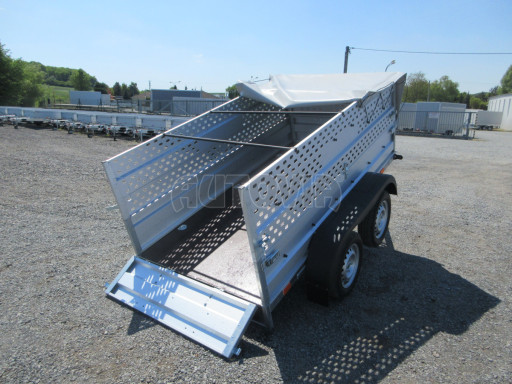 Nebrzděný přívěs AVM N2 2,52x1,30/0,85 děrovaná nástavba+plachta, hever č.20