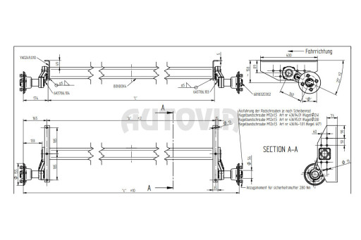 Náprava Knott VG13M(1350kg) b-1560 c-1890mm 100x4 č.2