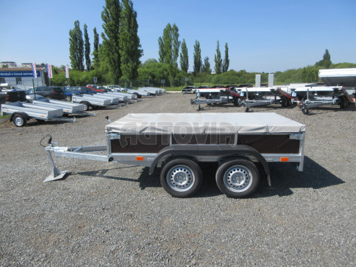 Sklopný nebrzděný přívěs AVP N2 2,52x1,30/0,30 RE, hever + plachta č.34