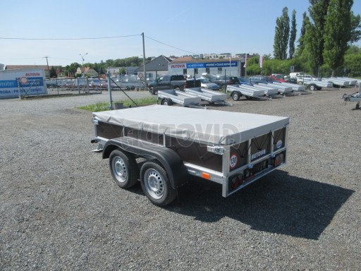 Sklopný nebrzděný přívěs AVP N2 2,52x1,30/0,30 RE, hever + plachta č.35