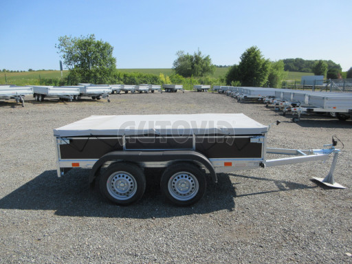Sklopný nebrzděný přívěs AVP N2 2,52x1,30/0,30 RE, hever + plachta č.38