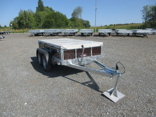 Sklopný nebrzděný přívěs AVP N2 2,52x1,30/0,30 RE, hever + plachta č.39