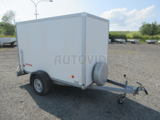 Bazarový skříňový přívěs za osobní auto ZV 26 N1 skříň 2,50x1,25/1,50