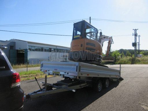 MULTIFUNKČNÍ přepravník mechanizace a třístranný sklápěč JK 3,5T 4,00x2,10/0,35 v elektrice č.76