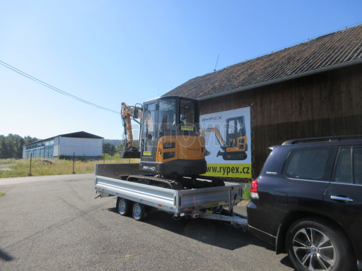 MULTIFUNKČNÍ přepravník mechanizace a třístranný sklápěč JK 3,5T 4,00x2,10/0,35 v elektrice č.78