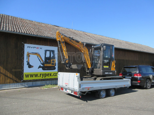 MULTIFUNKČNÍ přepravník mechanizace a třístranný sklápěč JK 3,5T 4,00x2,10/0,35 v elektrice č.79