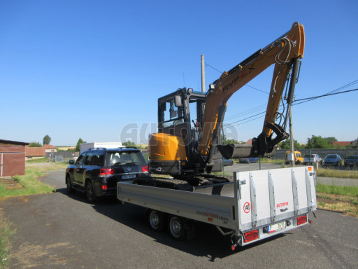 MULTIFUNKČNÍ přepravník mechanizace a třístranný sklápěč JK 3,5T 4,00x2,10/0,35 v elektrice č.81