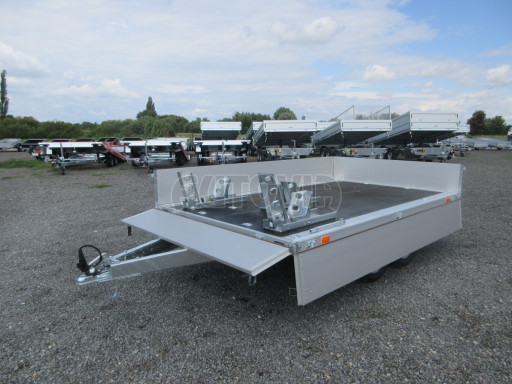 Přepravník 3ks motocyklů - nebrzděný přívěsný vozík ZV 32 750kg N2 3,00x1,80/0,35