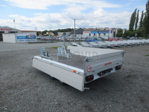 Přepravník 3ks motocyklů - nebrzděný přívěsný vozík ZV 32 750kg N2 3,00x1,80/0,35