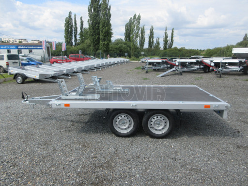Přepravník 3ks motocyklů - nebrzděný přívěsný vozík ZV 32 750kg N2 3,00x1,80/0,35