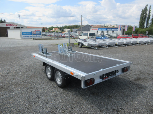 Přepravník 3ks motocyklů - nebrzděný přívěsný vozík ZV 32 750kg N2 3,00x1,80/0,35