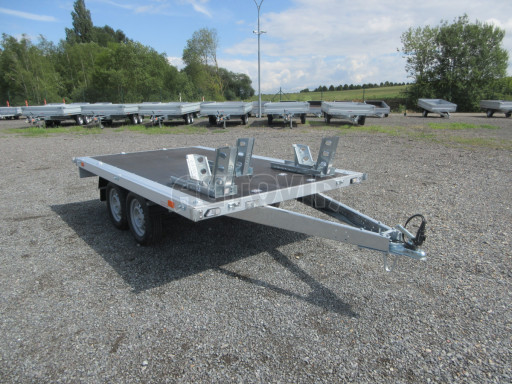Přepravník 3ks motocyklů - nebrzděný přívěsný vozík ZV 32 750kg N2 3,00x1,80/0,35