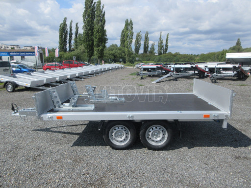 Přepravník 3ks motocyklů - nebrzděný přívěsný vozík ZV 32 750kg N2 3,00x1,80/0,35