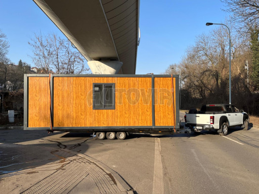 Nízkoložný hydraulicky sklopný přívěs  AD 3,5T B3 6,13x2,09 plato