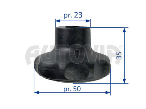 Hlava - růžice plastová pr. 50 mm ke šroubu M10 č.2