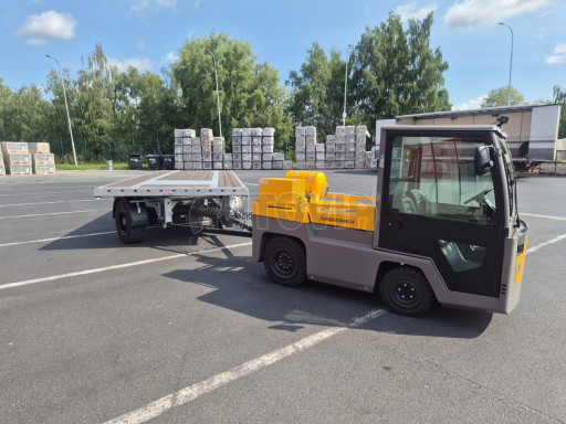 Traktorový přívěs plato s točnou AVG 25T 7,40x2,48 č.4