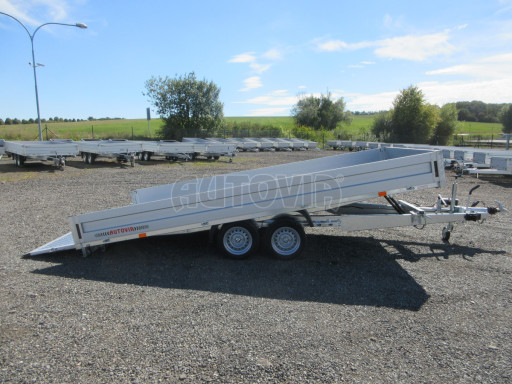 AD 2,7T 4,50x2,09 hydraulicky sklopný valník s rampou