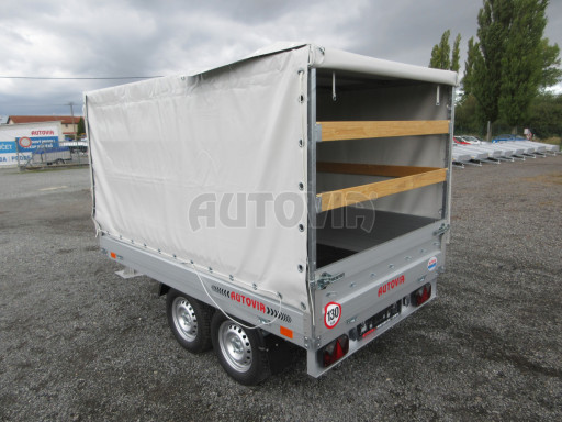Dvounápravový přívěs s plachtou ZV 22 750kg N2 2,55x1,50/1,35