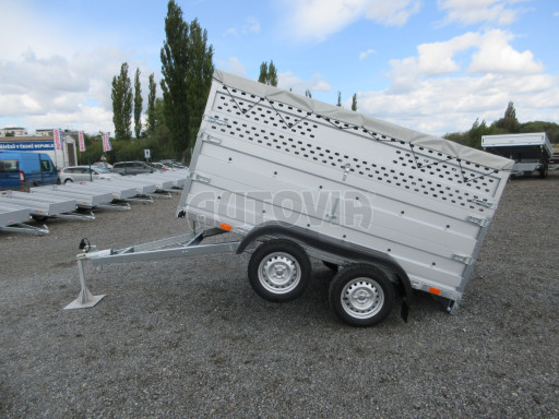 Nebrzděný přívěs AVM N2 2,52x1,30/1,20 nástavba, gitter+plachta, hever č.11