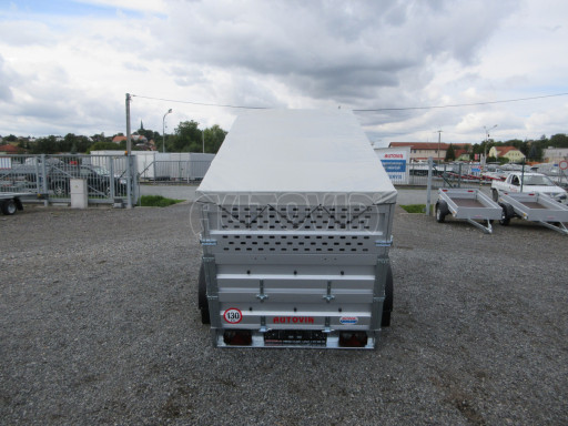 Nebrzděný přívěs AVM N2 2,52x1,30/1,20 nástavba, gitter+plachta, hever č.13