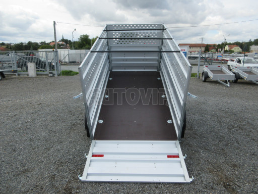 Nebrzděný přívěs AVM N2 2,52x1,30/1,20 nástavba, gitter+plachta, hever č.21