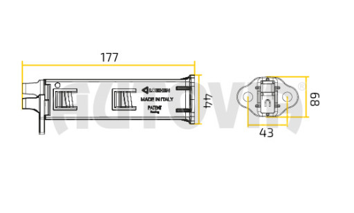Lokhen Beam Double držák klínů Origamy 53, plastový č.4
