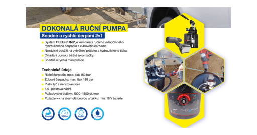 Pumpa hydraulická zubová + nádržka s adaptérem(Flexe pump) č.5