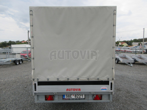 Přívěsný vozík s plachtou PUR 2,5T B2 3,75x1,80/1,85