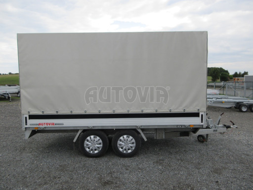 Přívěsný vozík s plachtou PUR 2,5T B2 3,75x1,80/1,85