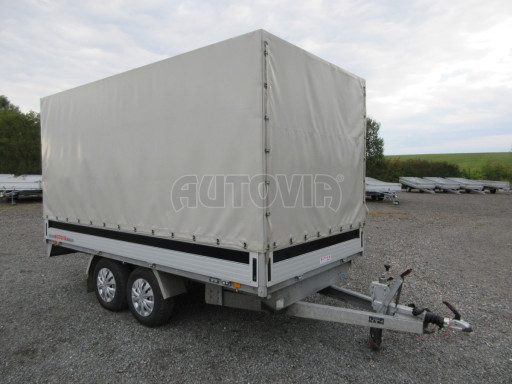 Přívěsný vozík s plachtou PUR 2,5T B2 3,75x1,80/1,85
