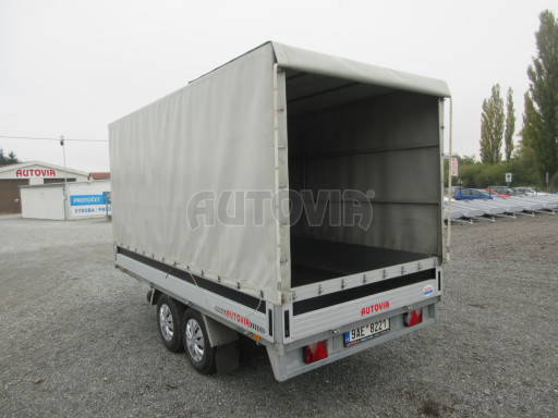 Přívěsný vozík s plachtou PUR 2,5T B2 3,75x1,80/1,85