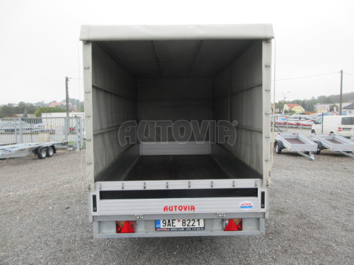 Přívěsný vozík s plachtou PUR 2,5T B2 3,75x1,80/1,85