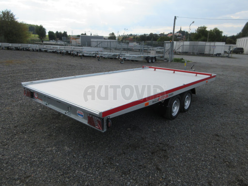 Hliníkový přepravník vozidel AD 3,5T 4,43x2,09 Red
