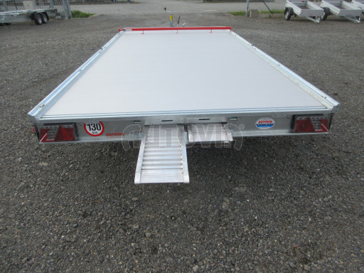 Hliníkový přepravník vozidel AD 3,5T 4,43x2,09 Red