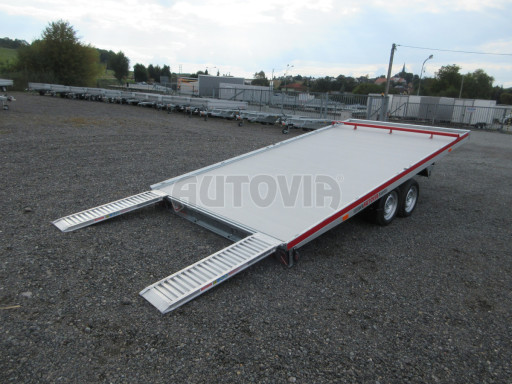 Hliníkový přepravník vozidel AD 3,5T 4,43x2,09 Red