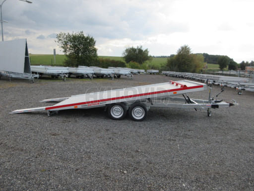 Hliníkový přepravník vozidel AD 3,5T 4,43x2,09 Red