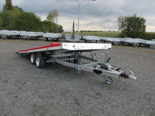 Hliníkový přepravník vozidel AD 3,5T 4,43x2,09 Red