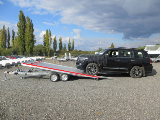 Hliníkový přepravník vozidel AD 3,5T 4,43x2,09 Red