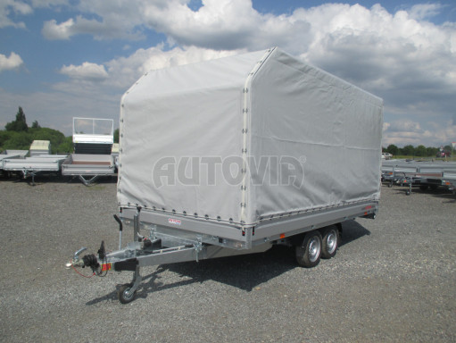 Přívěsný vozík sklopný s plachtou AD 2,7T 4,17x2,09/1,90 úkos