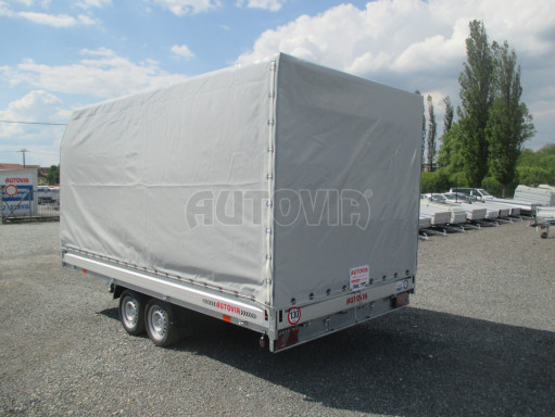 Přívěsný vozík sklopný s plachtou AD 2,7T 4,17x2,09/1,90 úkos