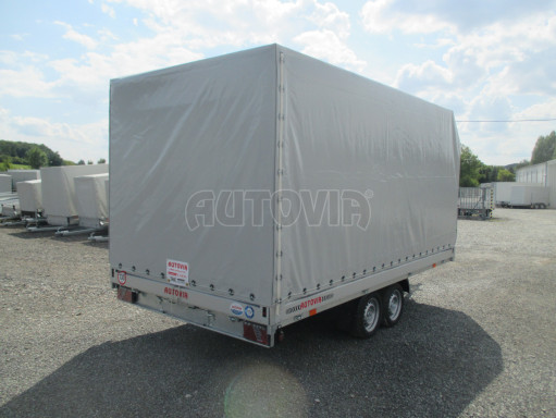 Přívěsný vozík sklopný s plachtou AD 2,7T 4,17x2,09/1,90 úkos