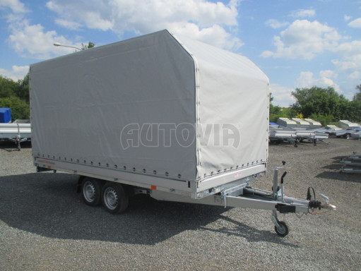 Přívěsný vozík sklopný s plachtou AD 2,7T 4,17x2,09/1,90 úkos