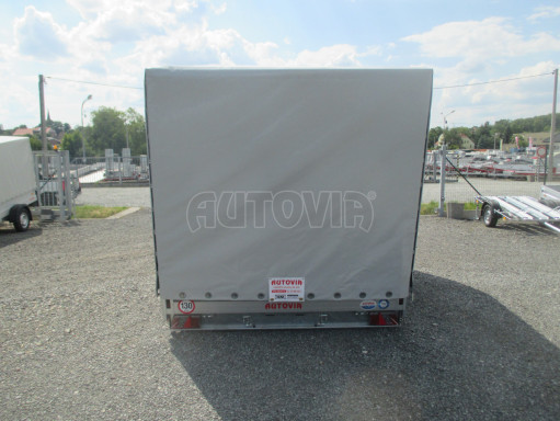 Přívěsný vozík sklopný s plachtou AD 2,7T 4,17x2,09/1,90 úkos