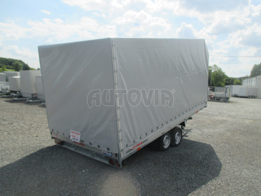 Přívěsný vozík sklopný s plachtou AD 2,7T 4,17x2,09/1,90 úkos